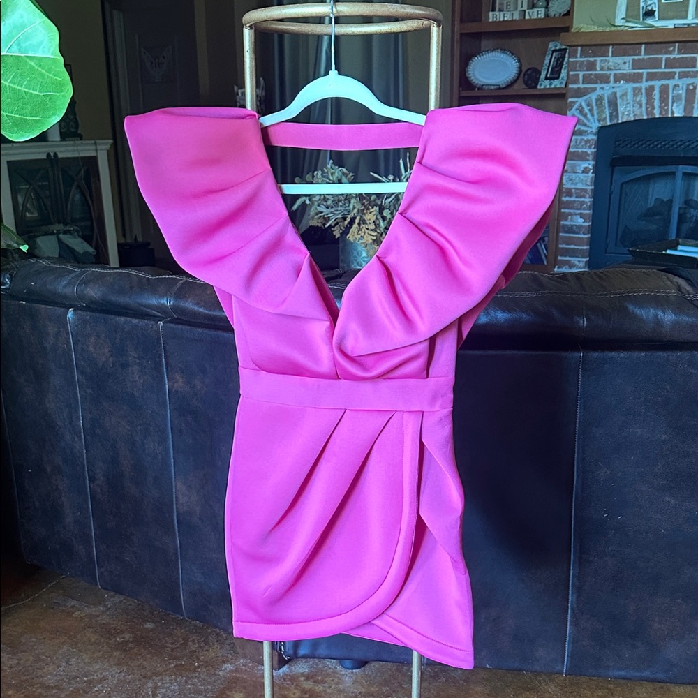 MARBLE Vibrant Pink Mini Dress